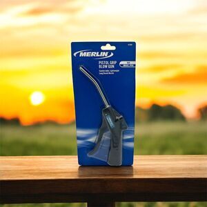 NEW MERLIN 4" PISTOL GRIP AIR BLOW GUN WITH 1/4" NPT FITTING AND TEFLON TAPE